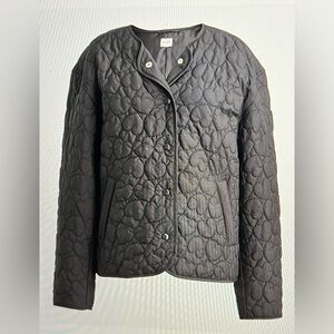 JCrew Black Quilted heart Women's Jacket